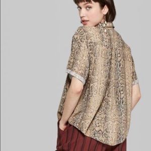 Wild fable snake skin shirt